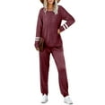 thumbnail image 4 of Ekouaer Sweatsuits Womens Loungewear Set Tracksuit Long Sleeve Pajamas Set with Pockets 2 Piece Outfits Lounge Sets, 4 of 6