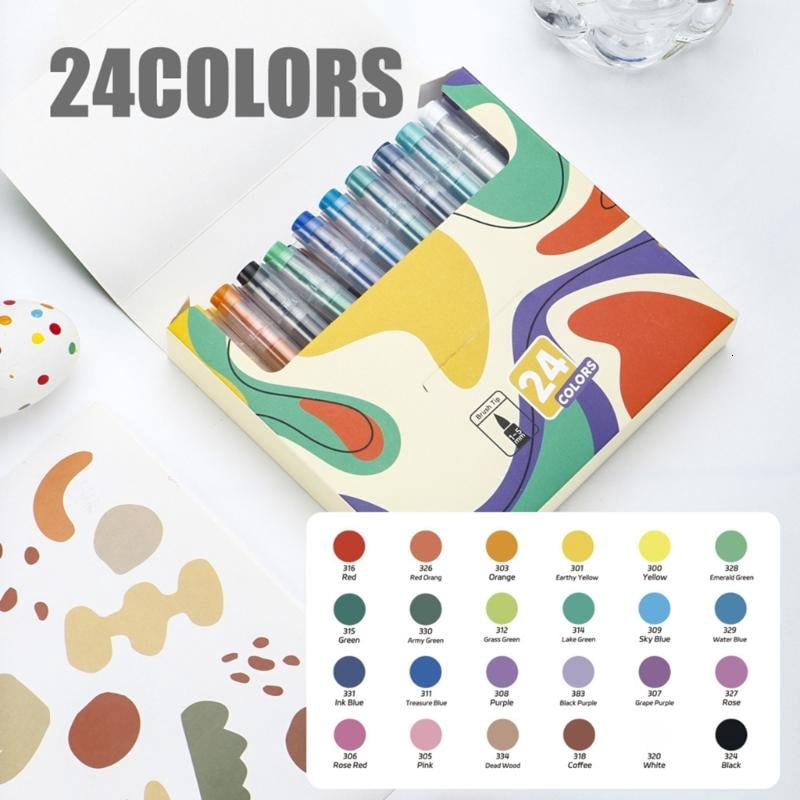 CEORPER Artist Acrylic Markers With Quick Dry Formulas Ergonomic Barrels For Drawing