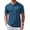 Denim Blue, variant on COOFANDY Mens Knit Polo Shirts Short Sleeve Textured Button Down Polo Shirt Cuban Guayabera Summer Beach Shirts
