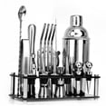 thumbnail image 1 of Xihbxyly Juego de Coctelera de 20 Piezas para Barman, Diseño de Acero Inoxidable, Soporte Acrílico de Alta Gama, Fácil de Usar, Ideal para Bares y Fiestas En Casa, Regalo Perfecto para Hombres y Abue, 1 of 1