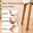 thumbnail image 7 of 24 Pcs Square Chair Leg Protectors for Hardwood Floors, Felt Furniture Floor Protectors with Silicone Caps, 7 of 7