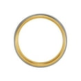 thumbnail image 2 of 10k Yellow Gold /white 7.5mm Polished Comfort-fit Flat Edge Band Size 9.5 Ring for Women and Men, 2 of 2