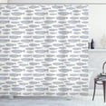 thumbnail image 1 of Ambesonne Fish Shower Curtain, Pointillist Style Art, 69"Wx75"L, Earth Yellow Blue Grey, 1 of 3