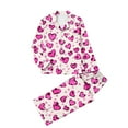 thumbnail image 2 of Women Valentine's Day Pajama Sets Cute Long Sleeve Heart Button down Shirt Tops and Pants 2 Piece Pjs Loungewear New Ladies Pajamas Sets Style B-12 Pinks M, 2 of 6