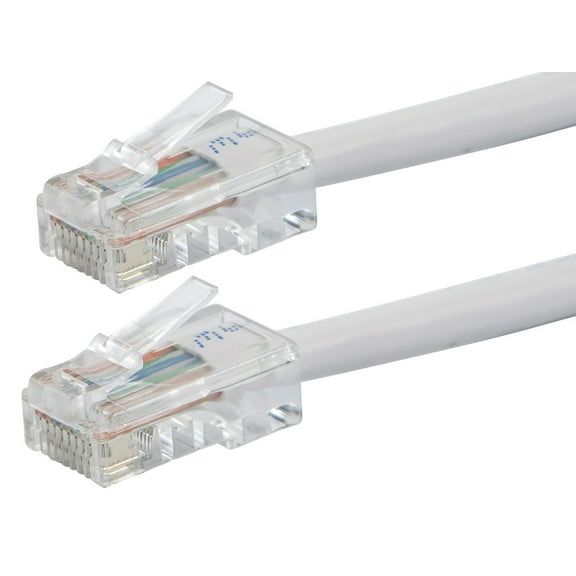 Monoprice Cat6 Ethernet Patch Cable - 25 Feet - White | Network Internet Cord - RJ45, Stranded, 550Mhz, UTP, Pure Bare Copper Wire, 24AWG - Zeroboot Series