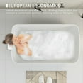 thumbnail image 6 of Topcobe 49" Acrylic Freestanding Soaking Bathtub, Square-Shape Soaking Hot Tub, Chrome Overflow and Quick Drain, Bathroom Tub, Modern Bath Tubs, Freestanding Bathtubs, Glossy White, 6 of 15