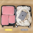 thumbnail image 3 of 5-Piece Travel Packing Cube Set for Women – Cosmetic, Toiletry & Shoe Organizer with Hanging Hook – Space-Saving Luggage Bags for Travel Pink, 3 of 6