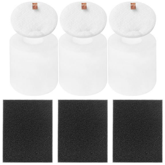 Replacement Parts for Shark AV2310AE/RV2310AE for Matrix Robot Vacuum Cleaner, 3 white filter cotton 3 black filter cotton