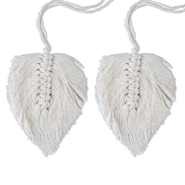 Soportes De Cortina Bohemios Con Forma De Hojas, Clips De Cortina De Algodón Para Decoración De Cortinas Del Hogar 2 Uds. Yuarrent HA036251-00