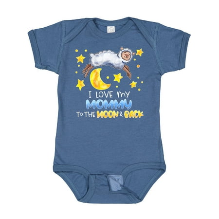 

Inktastic I Love My Mommy to the Moon and Back Cute Sheep Gift Baby Boy or Baby Girl Bodysuit