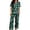 v-51Dark Green212, variant on HAYIMI Women Christmas 2 Piece Pajama Set, Short Sleeve Lapel Button-Down Tops And Pants Set, Xmas Print Loungewear Sleepwear For Relaxed Evenings