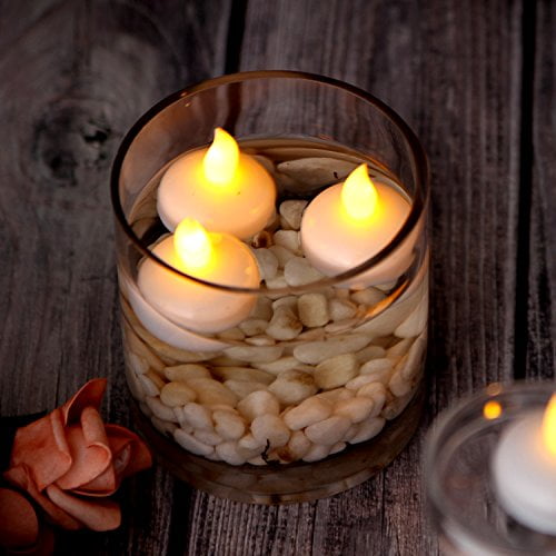 12 Pack Flameless Floating Candles Waterproof LED Tea Lights Candle Party Decor 