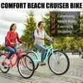 thumbnail image 3 of Ktaxon 26" Beach Cruiser Bike 7-Speed Commuter Bicycle, Mens and Womens, Blue Green, 3 of 8