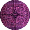 thumbnail image 1 of Ahgly Company Indoor Round Persian Purple Traditional Area Rugs, 4' Round, 1 of 4