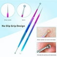 thumbnail image 5 of KLZO 10-Pcs Blackhead Extractor Kit - Stainless Steel Pimple Popper Tool - Acne, Blemish, Milia, Zit Remover for Face - Gradient, 5 of 8