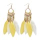 thumbnail image 1 of Mujeres Boho largo de plumas de borlas pendientes de joyería de la vendimia de perlas cuelgan pendientes colgantes, 1 of 4
