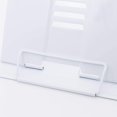 thumbnail image 4 of Metal Wishacc Adjustable Book Holder Stand Tray and Page Paper Clips-Cookbook Reading Desk Portable Sturdy Lightweight Bookstands-Music Books Textbooks Tablet Cook Recipe (White), 4 of 8