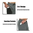 thumbnail image 4 of FEDTOSING Men's 2 in 1 Running Shorts Quick Dry Workout Athletic Shorts with Pocket Gray,up to 3XL, 4 of 7