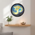 thumbnail image 2 of 1. Handcrafted OM Wall Art with LED Backlight – Spiritual Home Decor, 2 of 7
