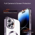 thumbnail image 2 of Designed for iPhone 14 Pro Case [Compatible with MagSafe Charger&Wallet ] Ultra Clear Shockproof Protective Cell Phone Cover Non-Yellowing Flexible Thin Covers -Purple, 2 of 14