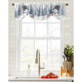 thumbnail image 2 of Christmas Snowflake Bird Snowman Window Curtain Living Room Kitchen Cabinet Tie-up Valance Curtain Rod Pocket Valance, 2 of 6
