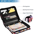 thumbnail image 3 of FORMRS Zipper Binder with Shoulder Strap 2-inch Ring 500 Sheet Capacity File Bag, White Colorful Circles, 3 of 5