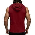 thumbnail image 5 of Miluxas Mens Lace Up Sleeveless Shirt Tunic Top Sport Vest for Men Red M(M), 5 of 6