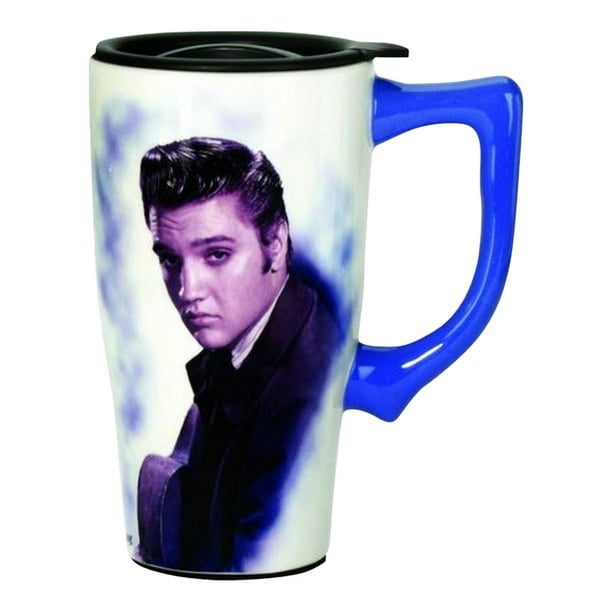 Elvis Presley Travel Mug Ceramic Coffee Latte Tea King of Rock and Roll ...