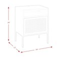 thumbnail image 4 of Bowery Hill Open Metal Shelf Nightstand with USB Port in Blue, 4 of 12