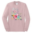 thumbnail image 2 of Wild Bobby, Cute Hearts and Flowers Blessed, Inspirational/Christian, Men Long Sleeve Shirt, Light Pink, Small, 2 of 3