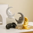 thumbnail image 6 of Resin Moons Statue Figurines Decorative Objects Moons Goddesses Sculptures Ornament Collectible Figurines Gift Women Men, 6 of 9
