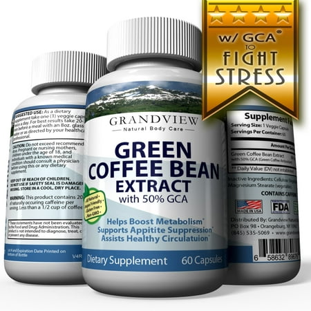 Grandview Natural Body Care Green Coffee Bean w/GCA 800mg – 60