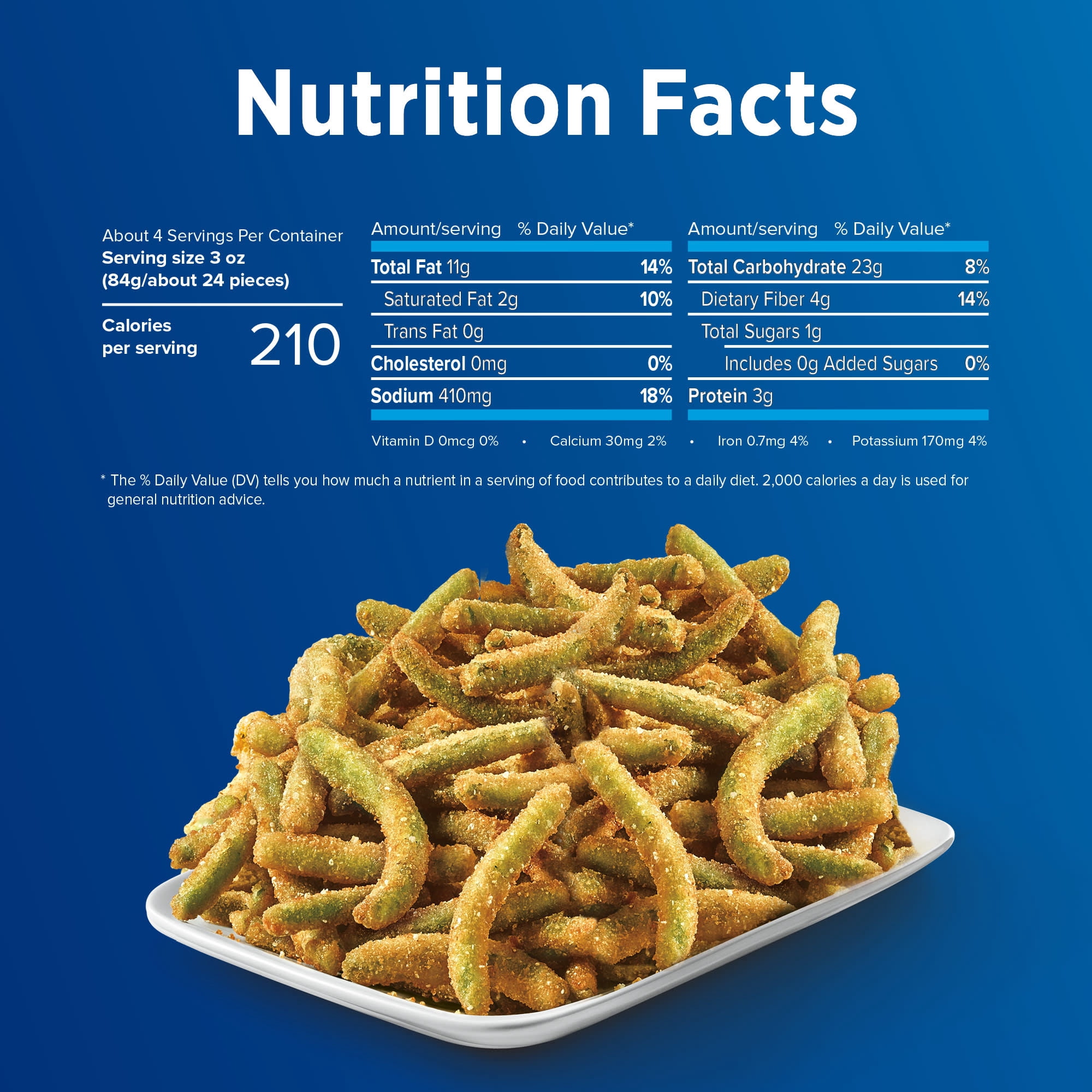 Birds Eye Crispy Green Beans, 4g of Fiber per Serving, Frozen Vegetables, 12 oz. Bag