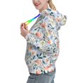 thumbnail image 3 of Yiaed Watercolor Wildflowers 1 Print Womens Casual Hoodies Crew Neck Long Sleeve Sweatshirts With Pocket Pullover Tops Women's Hooded Sweatshirt-Medium, 3 of 5