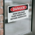 thumbnail image 4 of High Voltage Turn Power Off Before Servicing OSHA Danger Vinyl Decal Label 7 Inch x 5 Inch - 5 Pack, 4 of 6