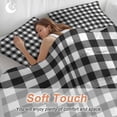 thumbnail image 5 of Black White Plaid Bedding 3 Piece Duvet Cover Set Full Size, Modern Simple Buffalo Check Gingham Soft Microfiber Comforter Cover with Zipper Closure & Pillowcases, Wrinkle & FadeResistant Quilt Cover, 5 of 9