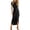 F-232Black, variant on ZHOGXU Women's Dress Short Sleeve Round Neck Solid Color Lace Up Fashion Comfortable Maxi Dresses For Casual Daily Wear,Army Green,L