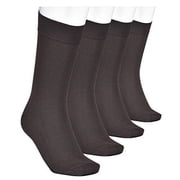 ELYFER Mens Crew Socks - Bamboo Dress Socks For Men With Gift Box (4 Pairs)