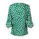 thumbnail image 3 of Gibobby Playeras Mujer Camisetas Cuello V Camiseta manga corta con cuello en V y estampado floral informal para mujer(Verde,XL), 3 of 5