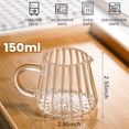 thumbnail image 2 of 2 Pcs Glass Pitcher, Wave Shaped Glass Creamer Pitcher, Glass Tea Pitcher, Coffee Milk Creamer Pitcher, Milk Frothing, 2 of 6