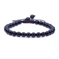 thumbnail image 1 of Amandastone Bracelet Macramé Tressé Réglable en Quartzite Tourmaline Noire 6mm Perles Rondes Chakra Reiki, 1 of 4