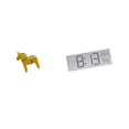 thumbnail image 6 of Desktop Clock Swedish Dala Horse Statue Handicraft Multifunctional Large Display Modern Home Office Bedroom, 6 of 8