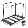 thumbnail image 2 of Large Capacity Rolling Cart Folding Table Cart Folding Table Trolley Rectangular, 2 of 13