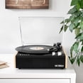 thumbnail image 3 of Tocadiscos Victrola Bluetooth Negro con Altavoces Integrados y Cubierta contra Polvo, 3 of 3