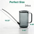 thumbnail image 3 of Long Spout Watering Can Indoor,Plant Watering Can,Small Watering Cans for House Plants, Flowers, Succulents, 34oz (Grey), 3 of 8