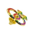 thumbnail image 2 of PinMart's Gay Pride Double Rainbow Mars Symbol LGBTQ Enamel Lapel Pin, 2 of 3