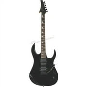 Spectrum AIL 75V-B Shark Style Electric Guitar Pack, High Gloss Black