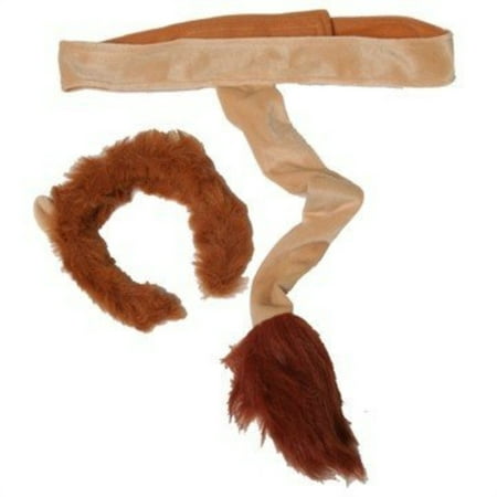 Kids Lion Plush Headband Ears Tail Safari Zoo Jungle Dressup Halloween Costume