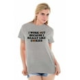 thumbnail image 3 of Work Out Because Really Like Cookies Women's Graphic T Shirt Tees Brisco Brands S, 3 of 5