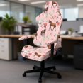 thumbnail image 4 of SCRAWLGOD Horse Floral Print Gaming Chair Cover with Armrest Covers Stretch Non Slip Furniture Protector Washable Anti Dust Gamer Chair Slipcover, 4 of 9
